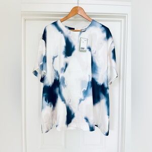 NWT H&M Poly-Satin Short Sleeve Top